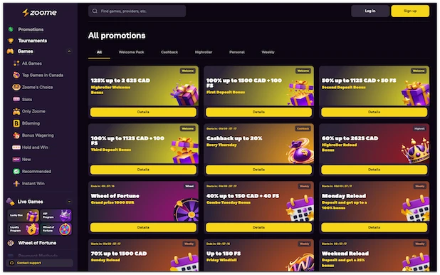 Every Zoome Casino Promotions Offer Compared